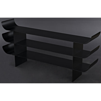 Kyoto Console by Noir in black metal. Made from metal in a eclectic & global style.