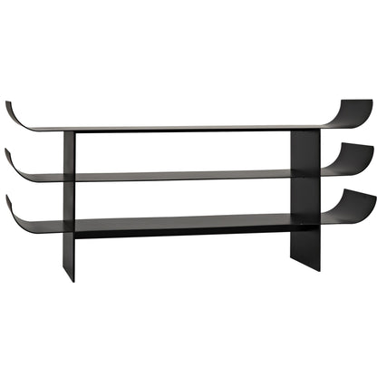 Kyoto Console by Noir in black metal. Made from metal in a eclectic & global style.