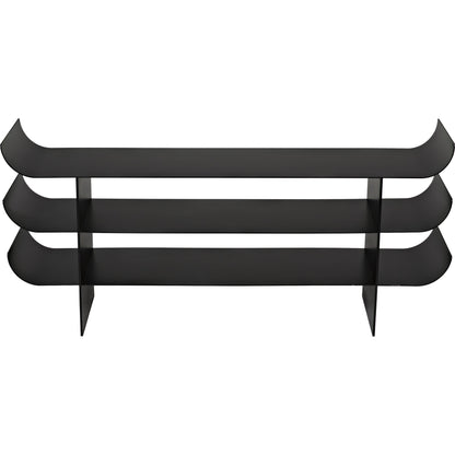 Kyoto Console by Noir in black metal. Made from metal in a eclectic & global style.