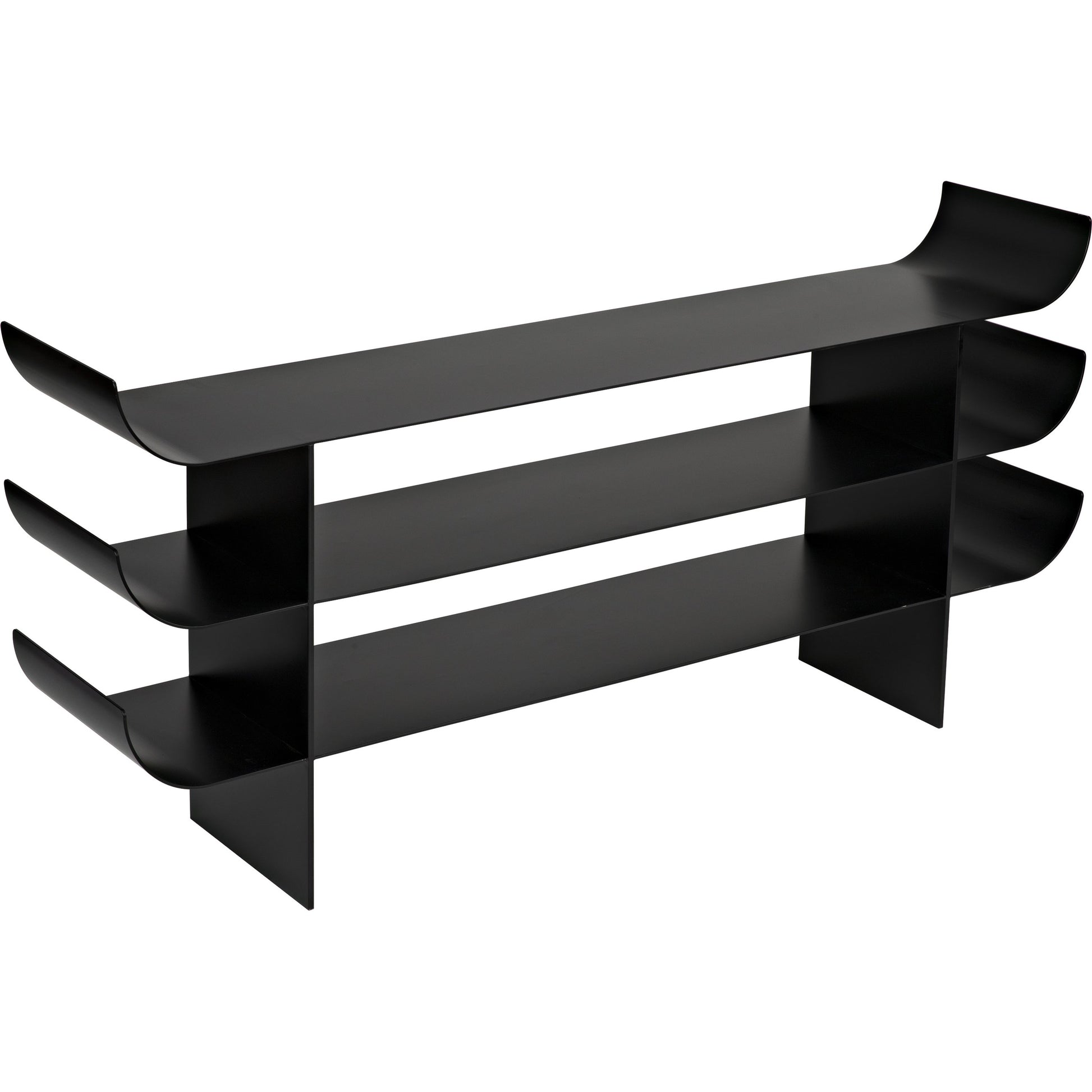 Kyoto Console by Noir in black metal. Made from metal in a eclectic & global style.
