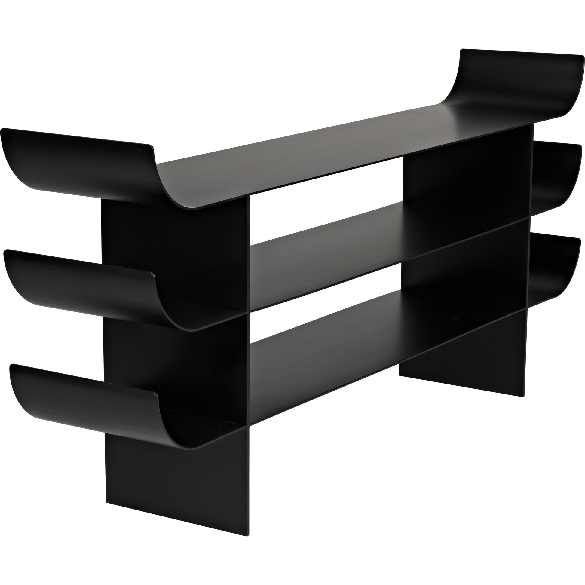 Kyoto Console by Noir in black metal. Made from metal in a eclectic & global style.