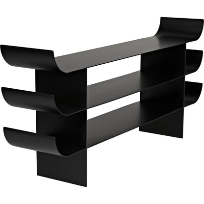 Kyoto Console by Noir in black metal. Made from metal in a eclectic & global style.