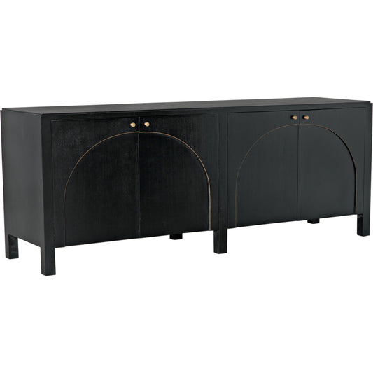 Weston Sideboard by Noir in hand rubbed black. Made from mahogany in a modern style.