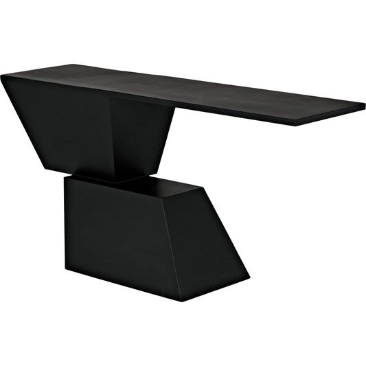 Pieta Console by Noir in matte black. Made from industrial steel in a modern style.