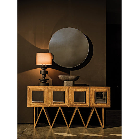 Jean-Michel Sideboard by Noir in dark walnut. Made from walnut and mirror in a modern style.