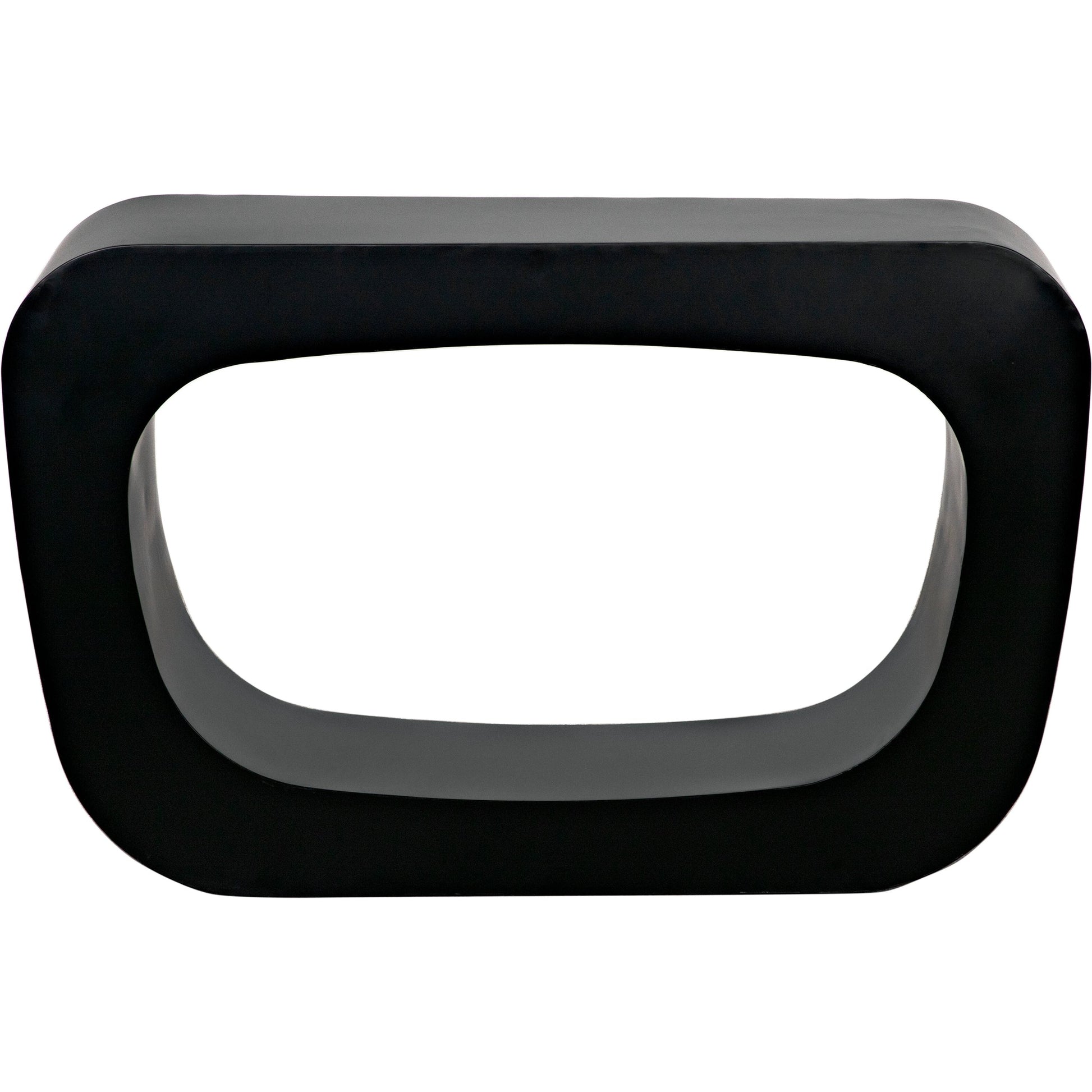 Ponte Console by Noir in matte black. Made from industrial steel in a modern style.