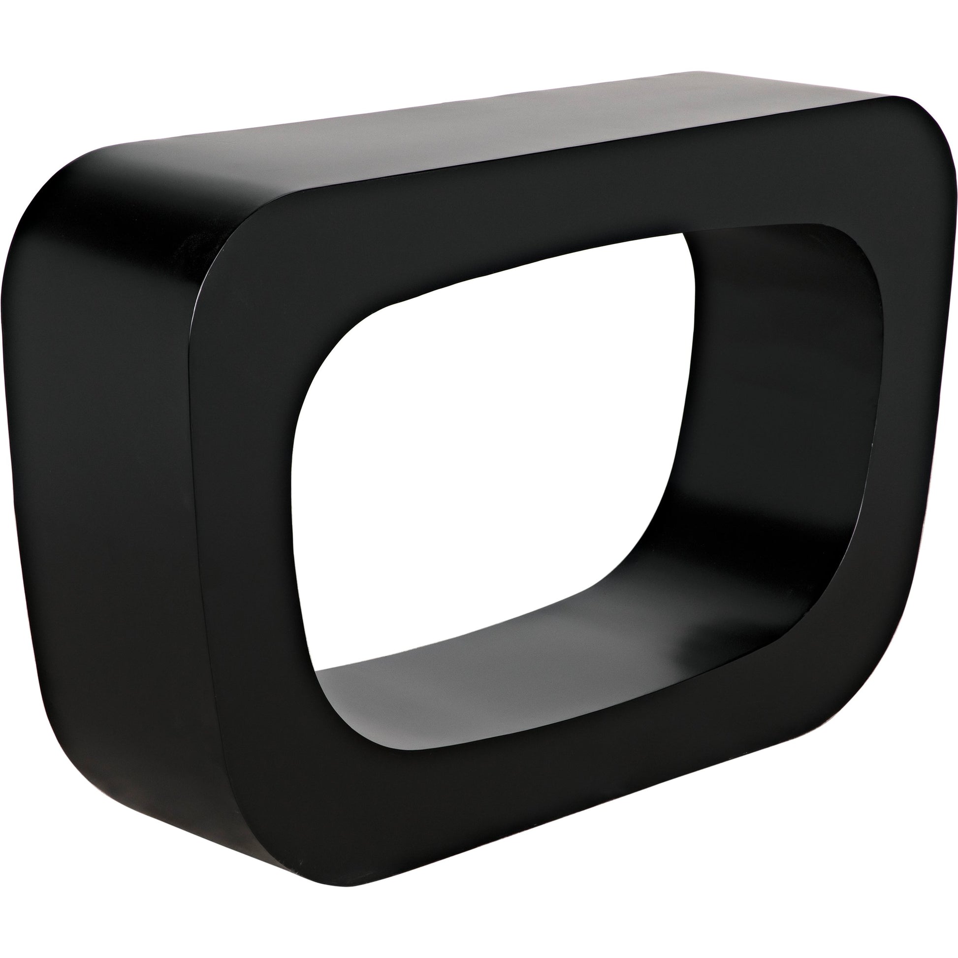 Ponte Console by Noir in matte black. Made from industrial steel in a modern style.