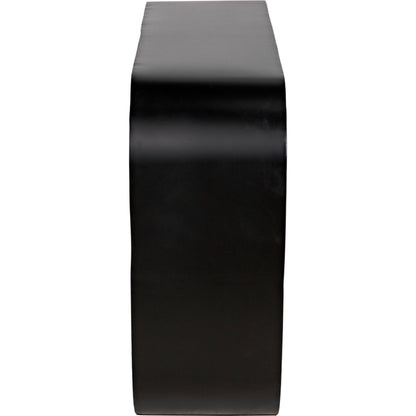 Ponte Console by Noir in matte black. Made from industrial steel in a modern style.