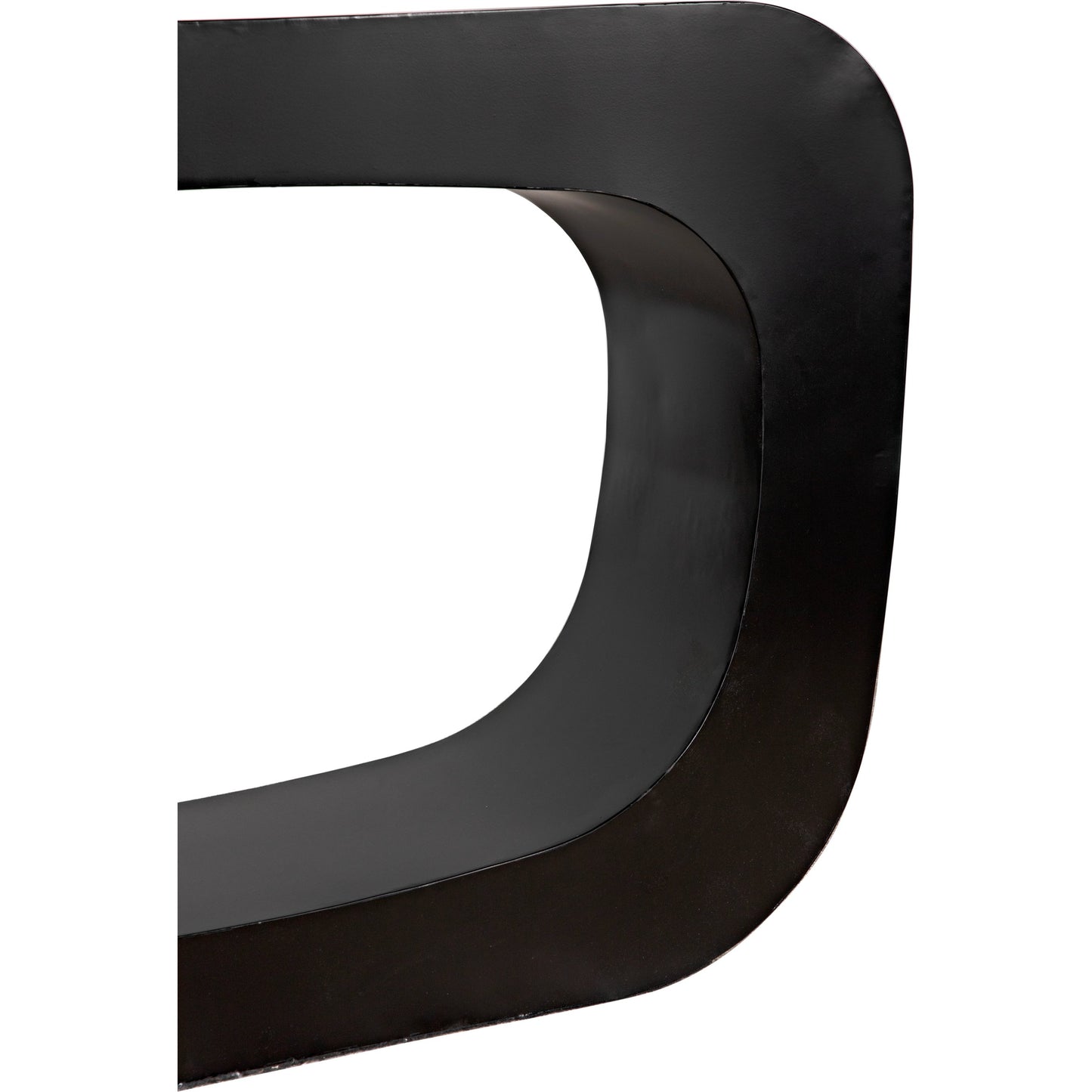 002 SI-1956986 | Closeup | Ponte Console by Noir in matte black. Made from industrial steel in a modern style.