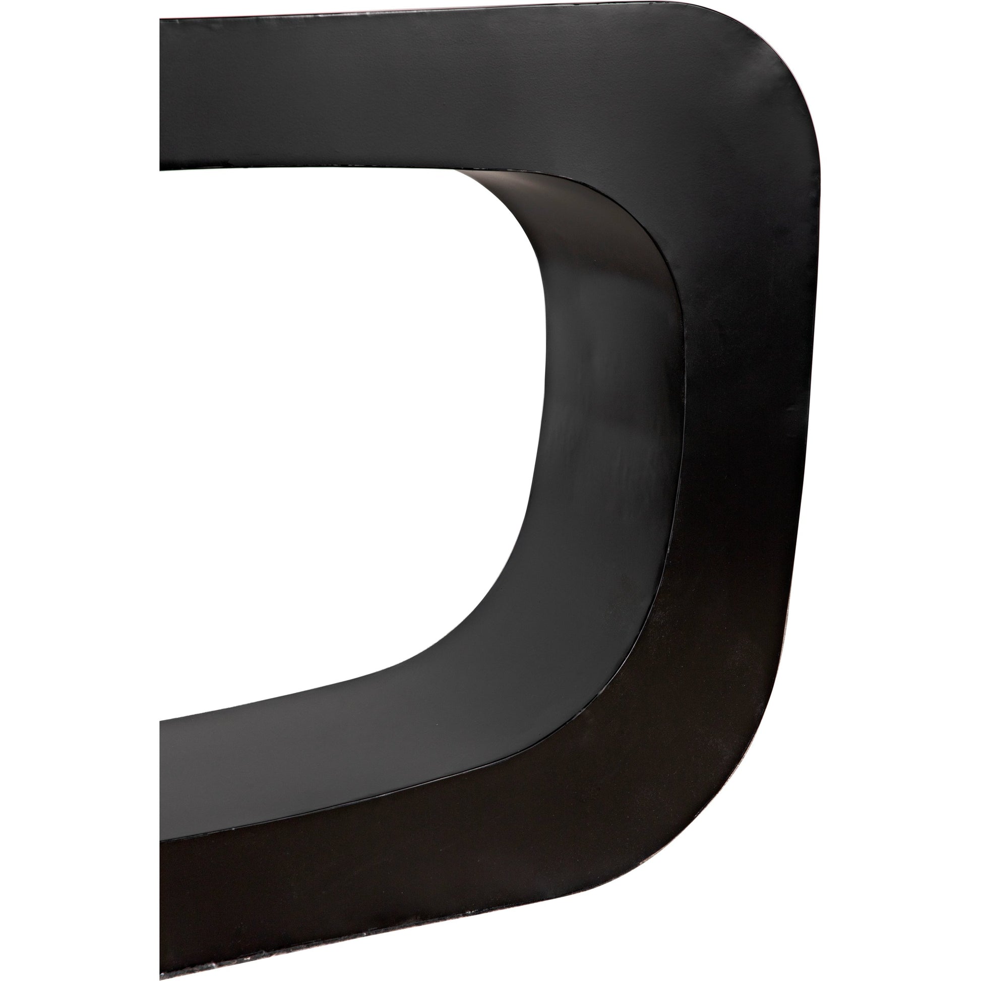 Ponte Console by Noir in matte black. Made from industrial steel in a modern style.