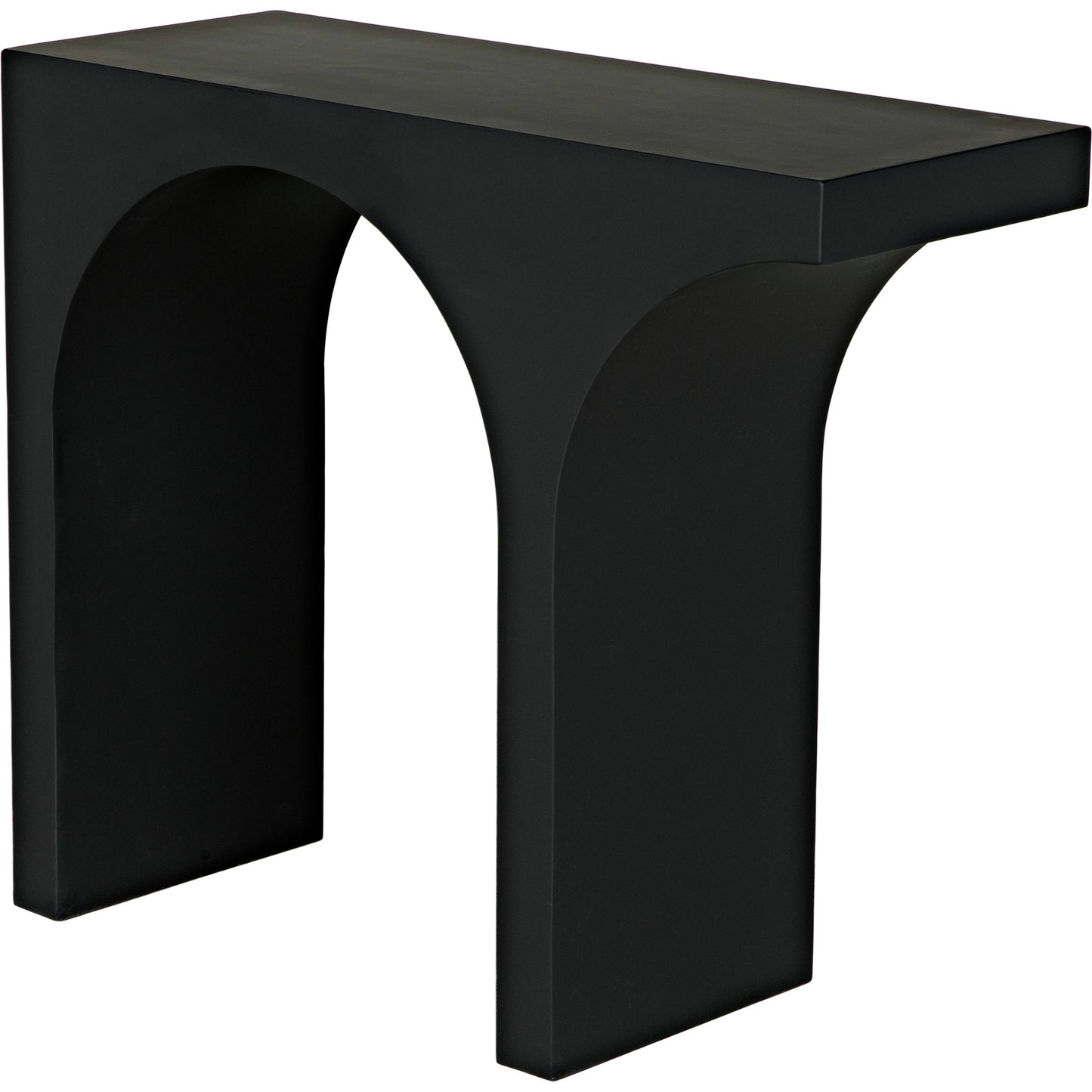 001 SI-1956948 | Primary Silo | Maximus Console Table by Noir in matte black. Made from industrial steel in a modern style.