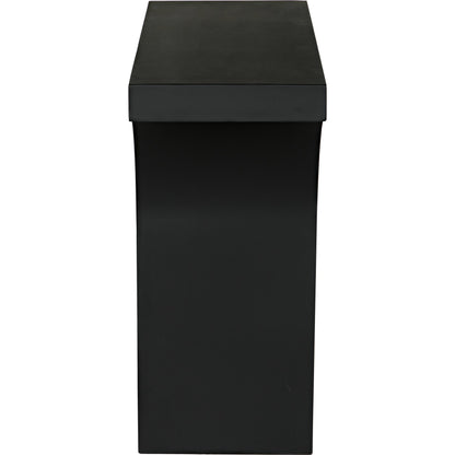 Maximus Console Table by Noir in matte black. Made from industrial steel in a modern style.