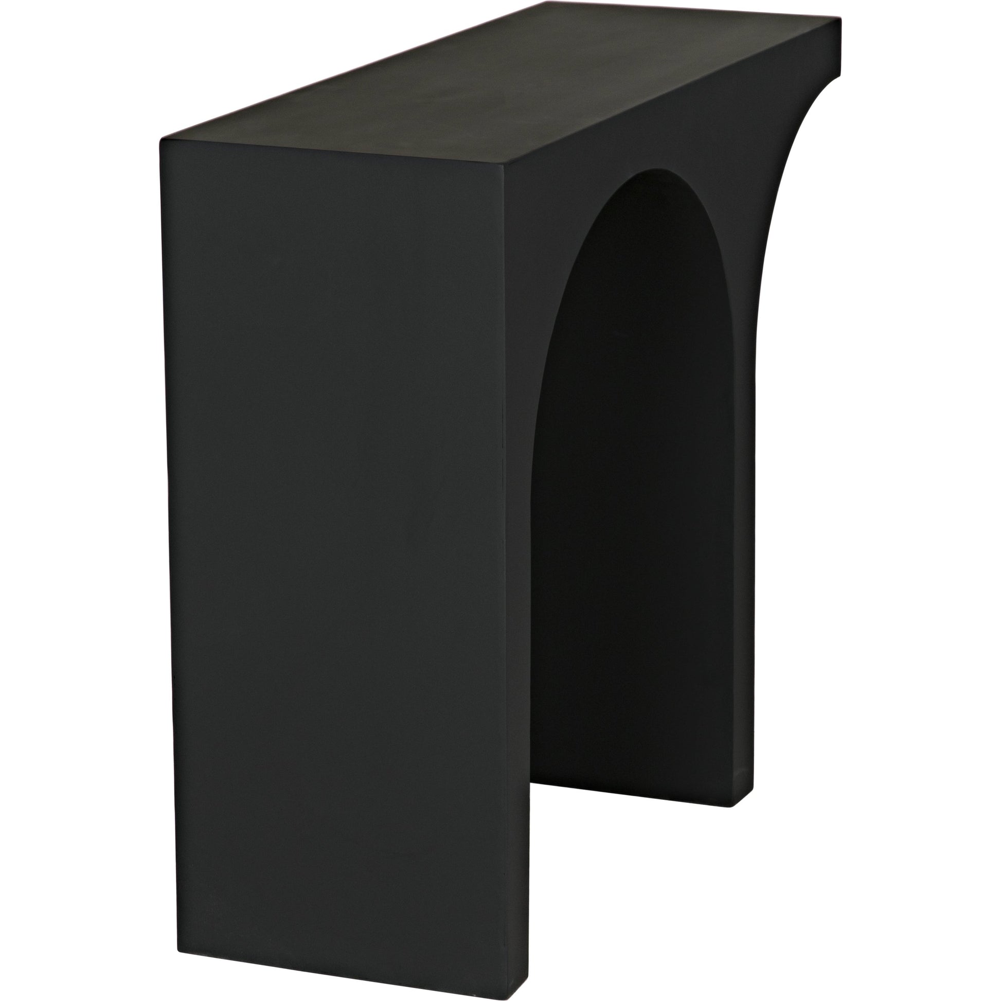 Maximus Console Table by Noir in matte black. Made from industrial steel in a modern style.