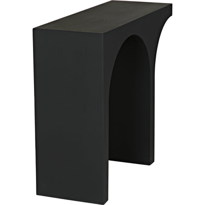 Maximus Console Table by Noir in matte black. Made from industrial steel in a modern style.