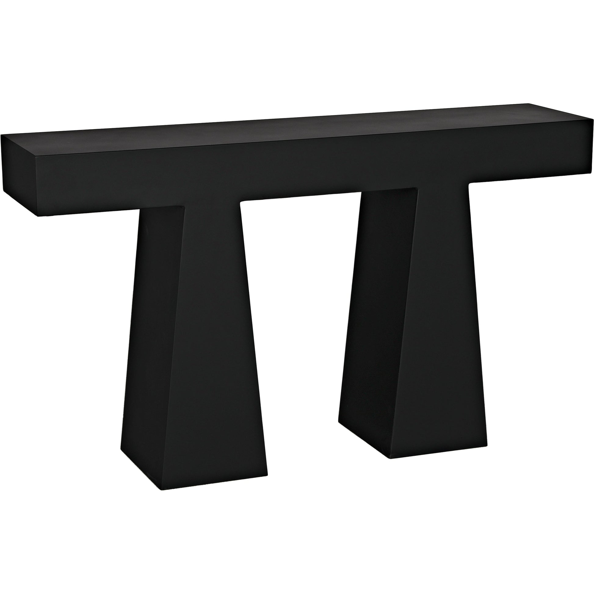 Wendell Console by Noir in matte black. Made from industrial steel in a modern style.
