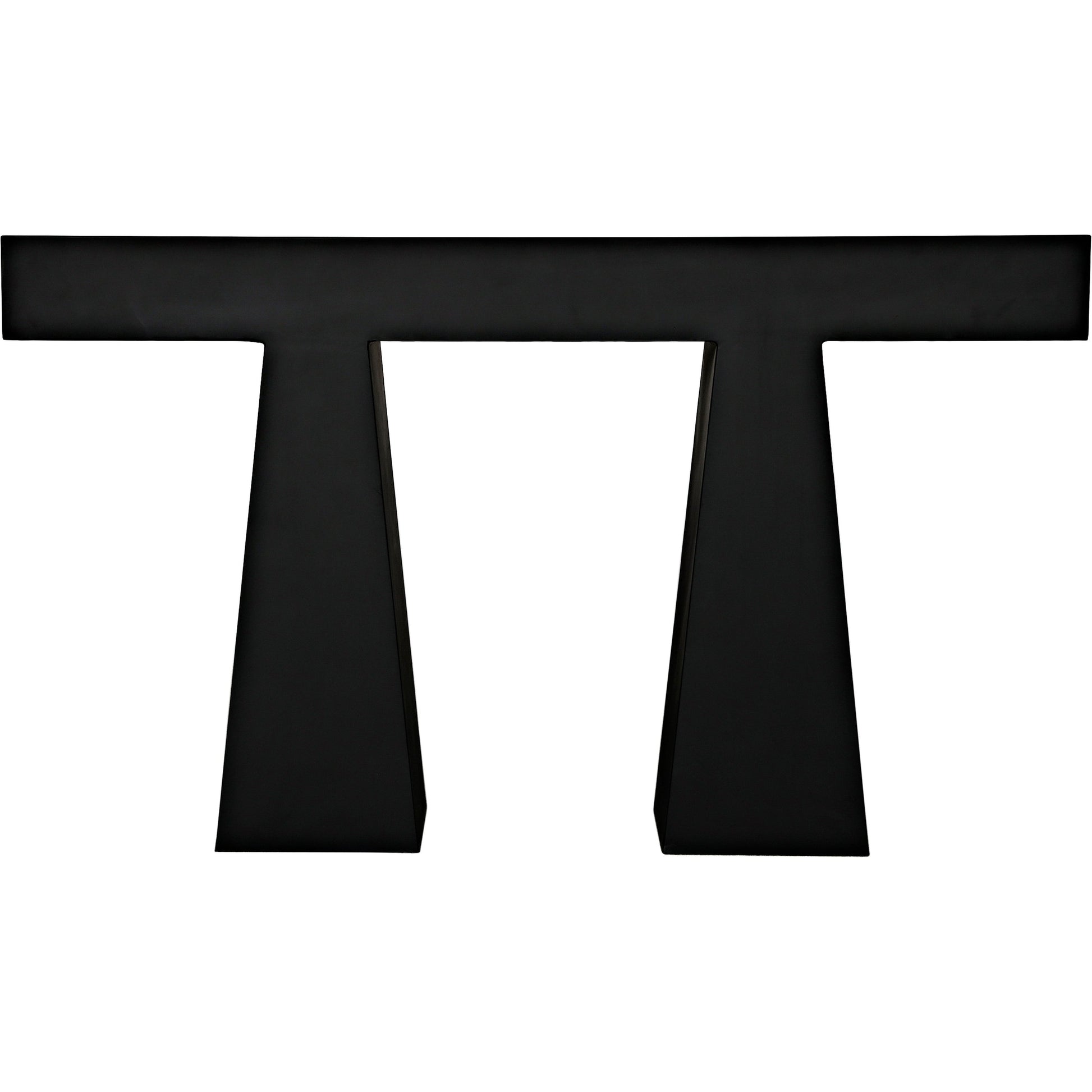 Wendell Console by Noir in matte black. Made from industrial steel in a modern style.