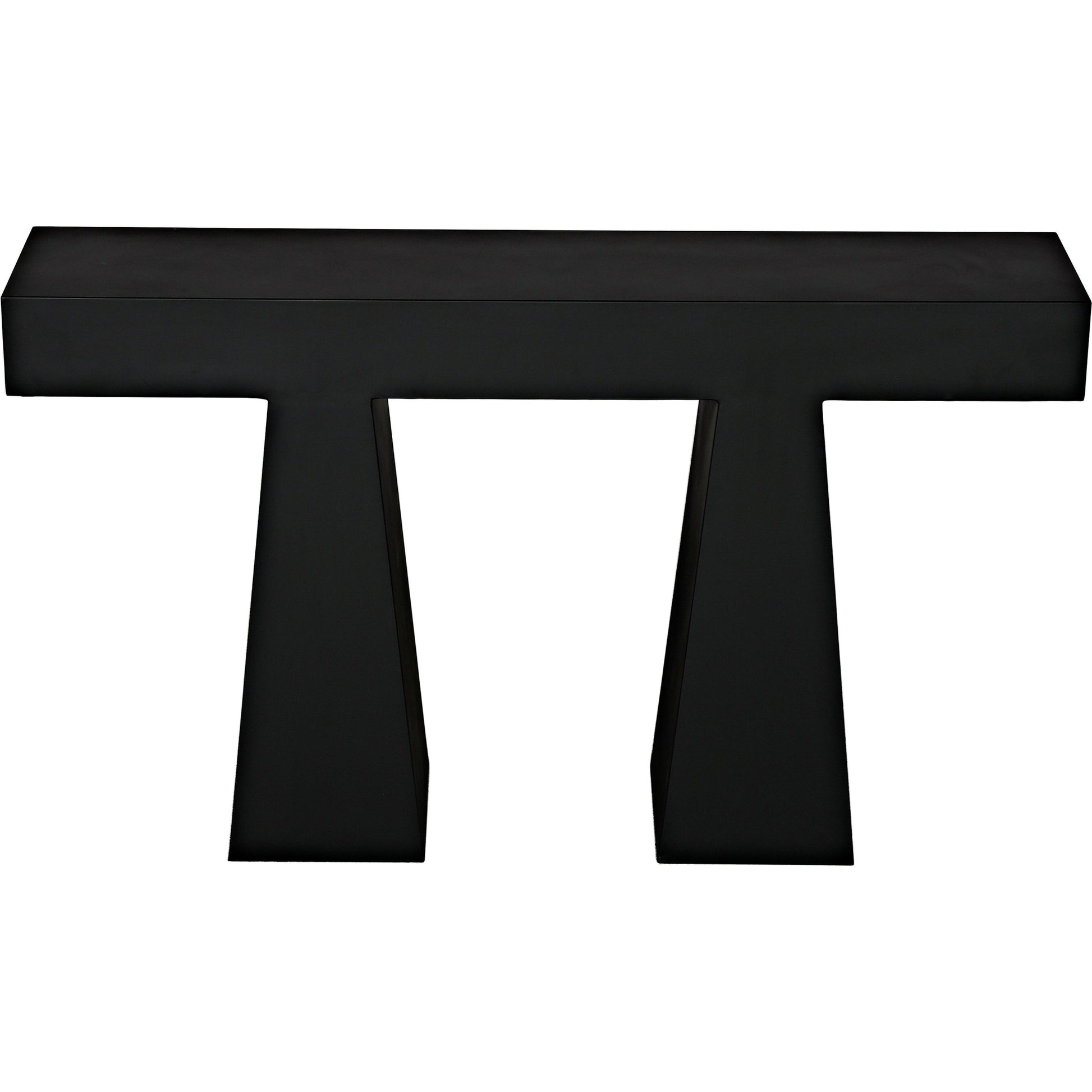 Wendell Console by Noir in matte black. Made from industrial steel in a modern style.