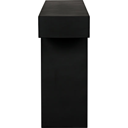 Wendell Console by Noir in matte black. Made from industrial steel in a modern style.