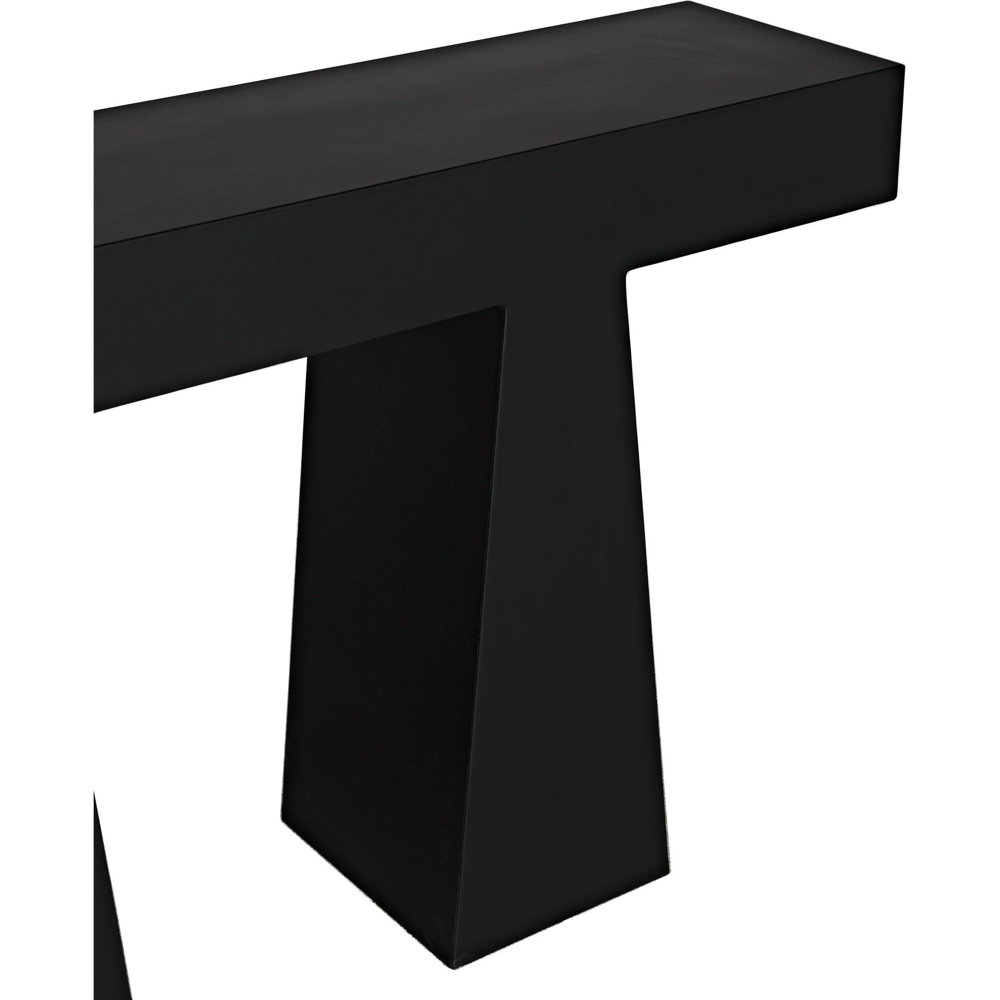 Wendell Console by Noir in matte black. Made from industrial steel in a modern style.