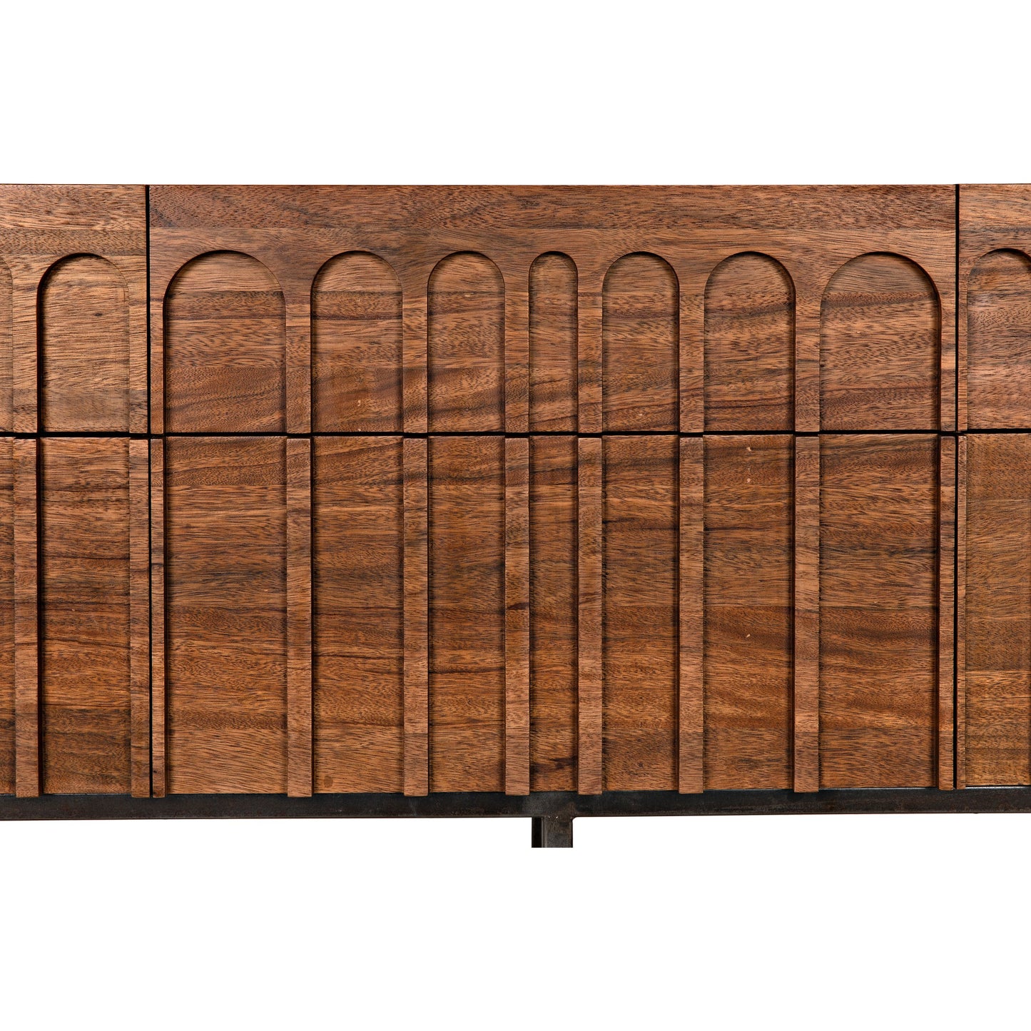 001 SI-1956831 | Closeup | Casanova Sideboard by Noir in dark walnut. Made from walnut and industrial steel in a modern style.