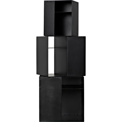 Gropius Cubes by Noir in matte black. Made from industrial steel in a modern style.