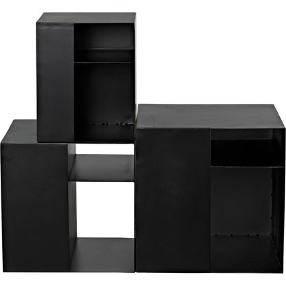 Gropius Cubes by Noir in matte black. Made from industrial steel in a modern style.