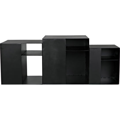 Gropius Cubes by Noir in matte black. Made from industrial steel in a modern style.