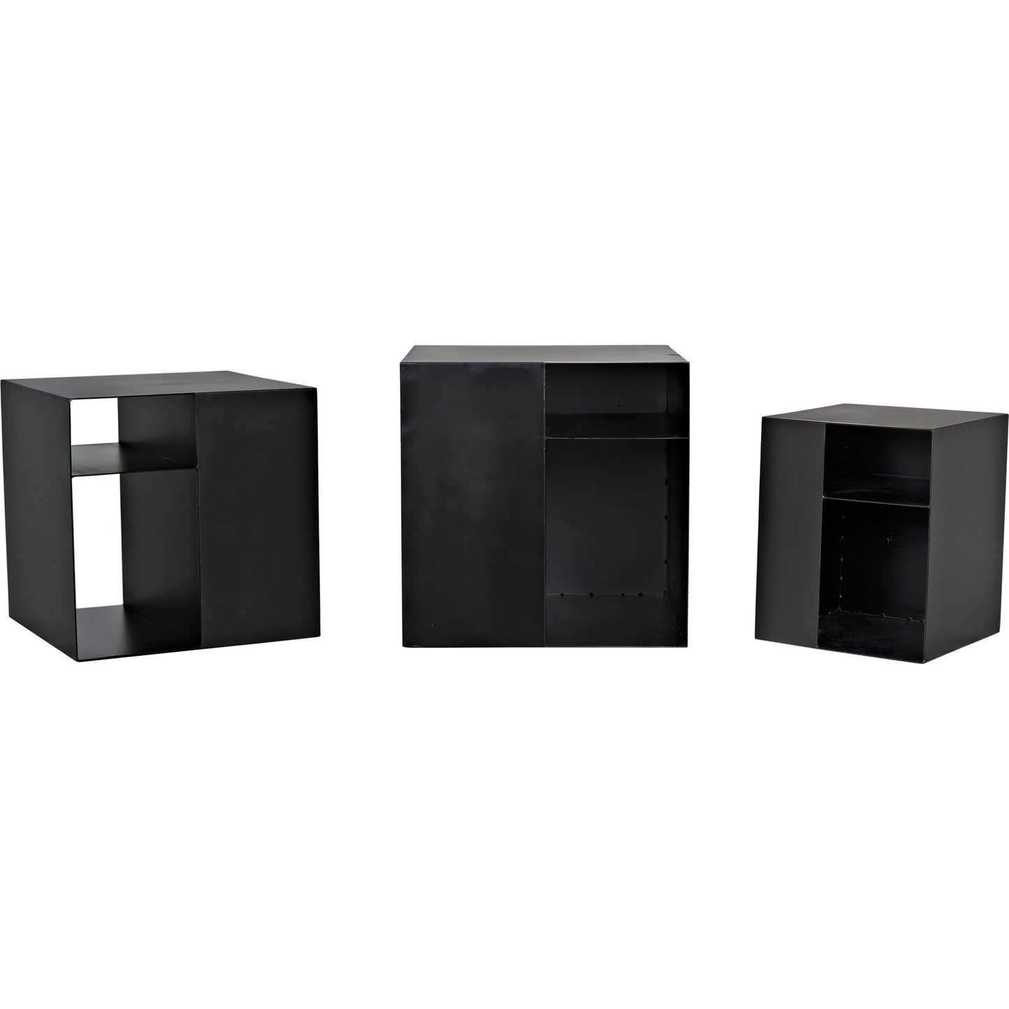 009 SI-1956888 | Additional Silo | Gropius Cubes by Noir in matte black. Made from industrial steel in a modern style.