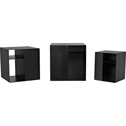 Gropius Cubes by Noir in matte black. Made from industrial steel in a modern style.