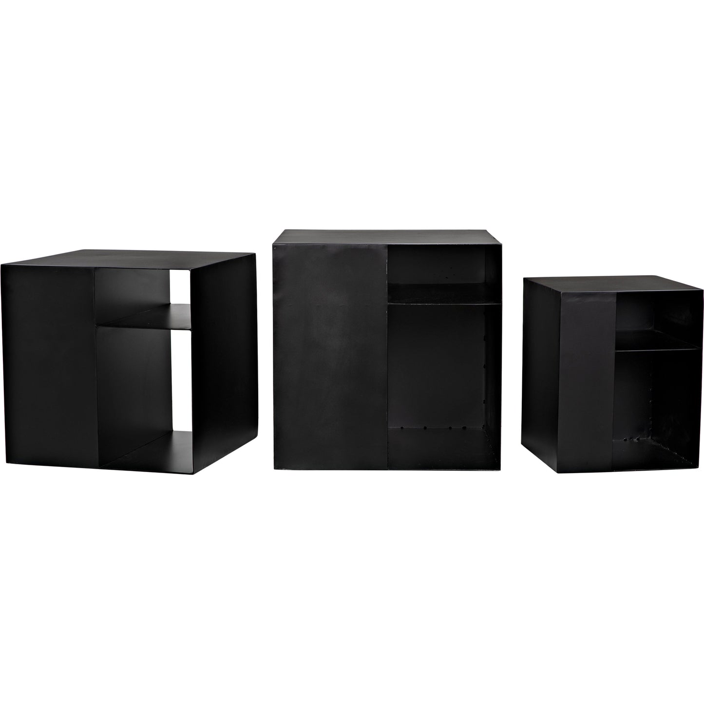 001 SI-1956888 | Additional Silo | Gropius Cubes by Noir in matte black. Made from industrial steel in a modern style.