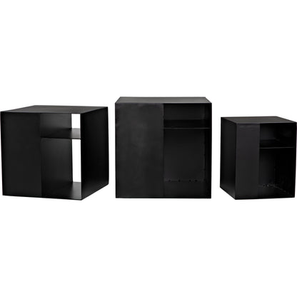 Gropius Cubes by Noir in matte black. Made from industrial steel in a modern style.