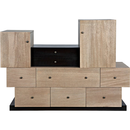 Order Cabinet by Noir in washed walnut. Made from walnut in a modern style.