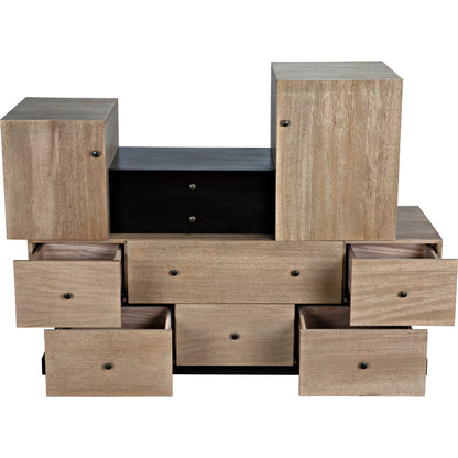 Order Cabinet by Noir in washed walnut. Made from walnut in a modern style.