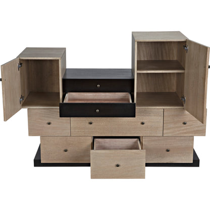 Order Cabinet by Noir in washed walnut. Made from walnut in a modern style.