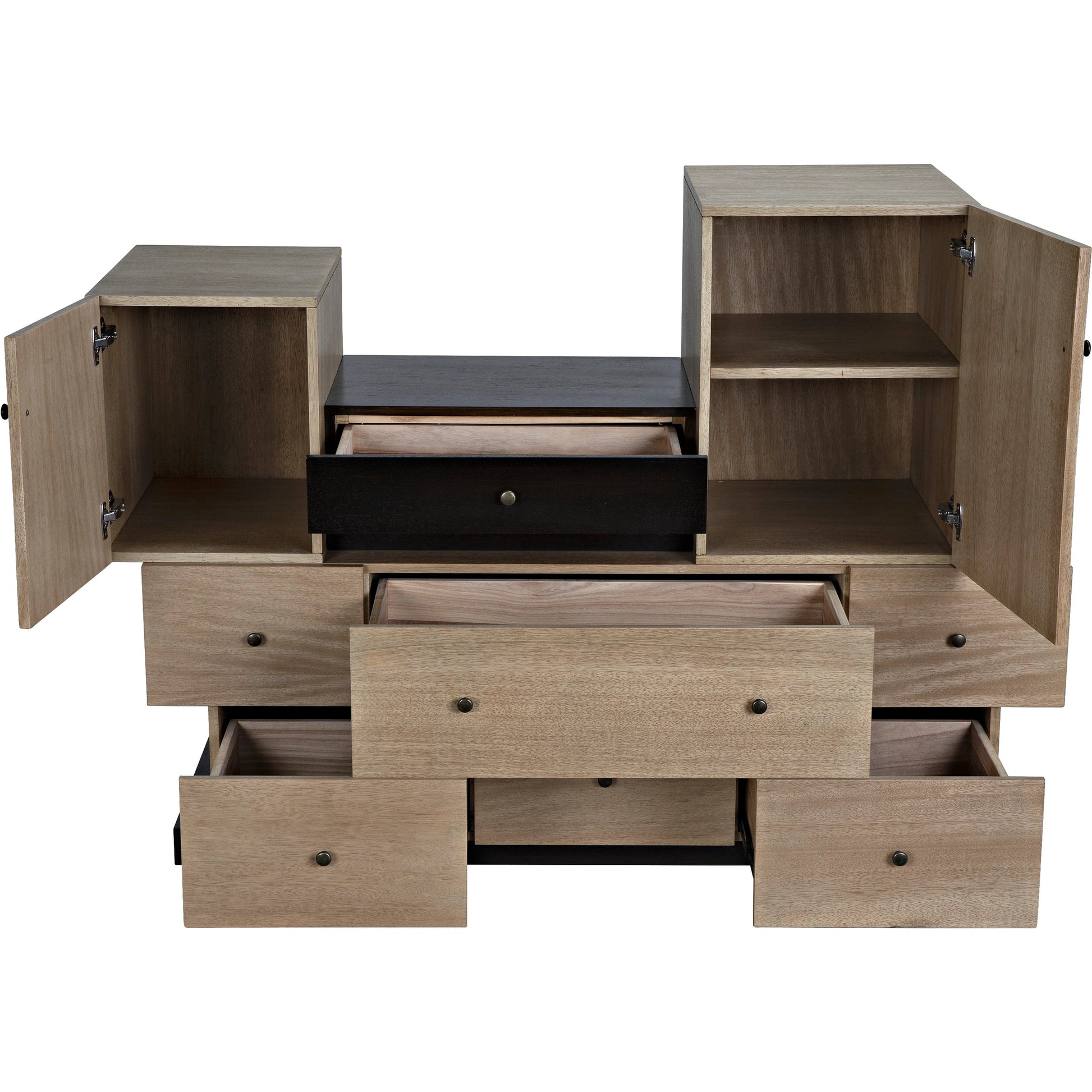 Order Cabinet by Noir in washed walnut. Made from walnut in a modern style.