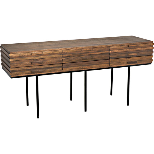 Zodiac Sideboard by Noir in dark walnut. Made from walnut in a modern style.