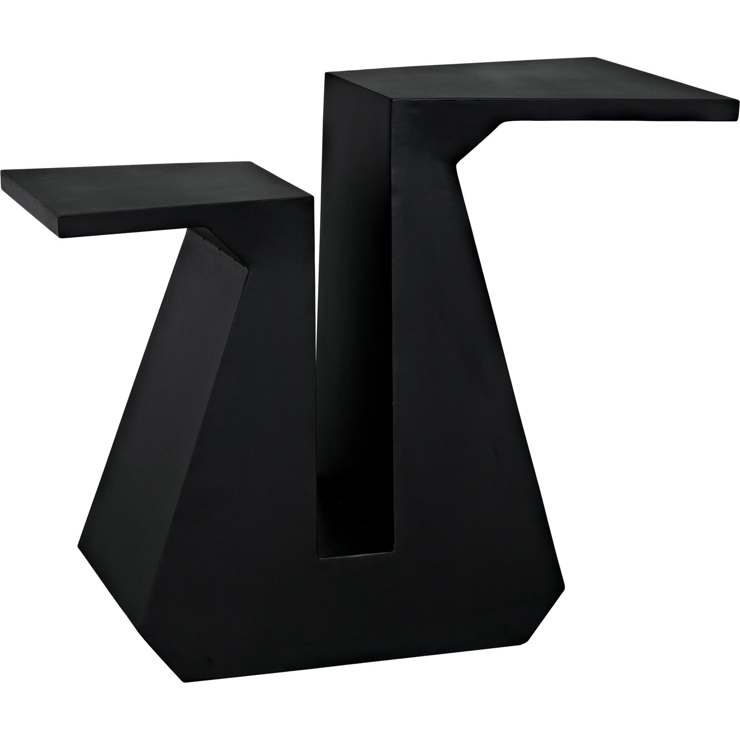 001 SI-1975463 | Primary Silo | Gaston Console Table by Noir in matte black. Made from industrial steel in a modern style.
