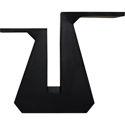 Gaston Console Table by Noir in matte black. Made from industrial steel in a modern style.