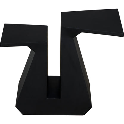 Gaston Console Table by Noir in matte black. Made from industrial steel in a modern style.