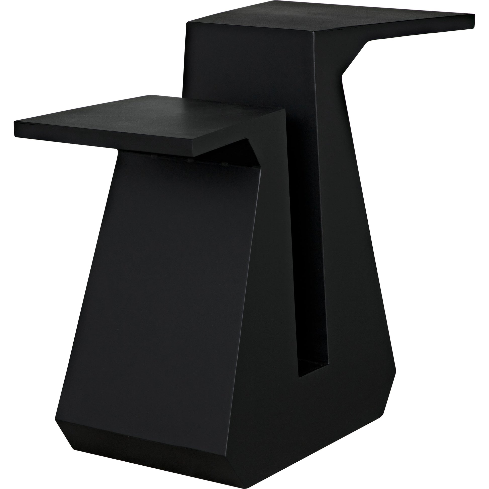 Gaston Console Table by Noir in matte black. Made from industrial steel in a modern style.
