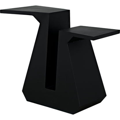 Gaston Console Table by Noir in matte black. Made from industrial steel in a modern style.