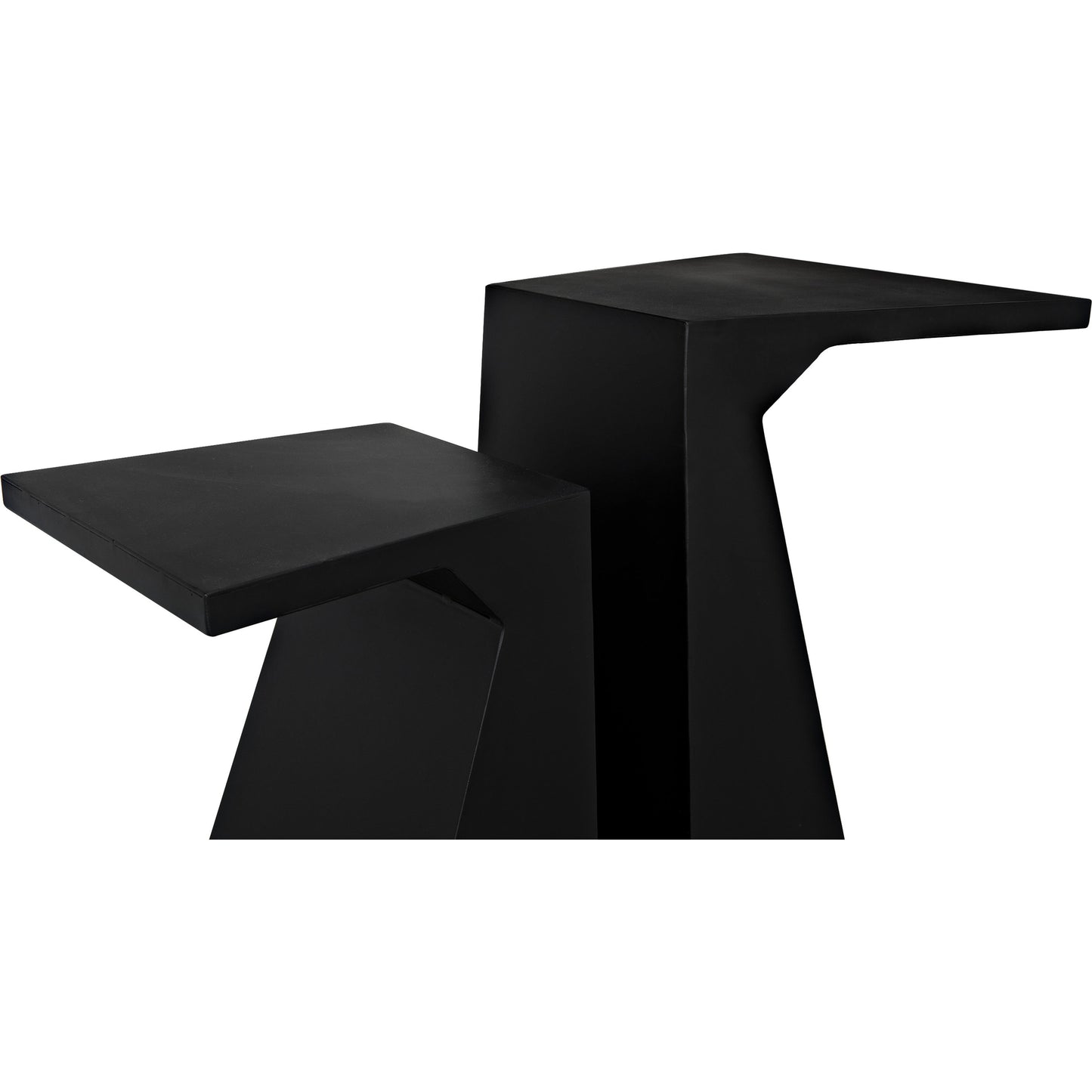 010 SI-1975463 | Closeup | Gaston Console Table by Noir in matte black. Made from industrial steel in a modern style.