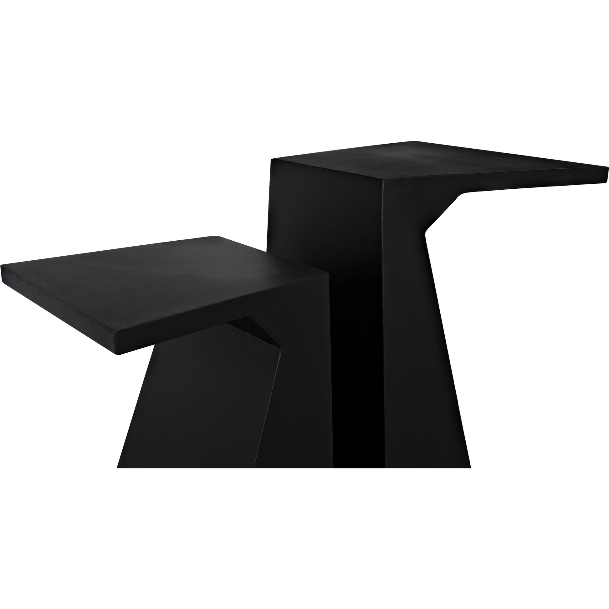 Gaston Console Table by Noir in matte black. Made from industrial steel in a modern style.