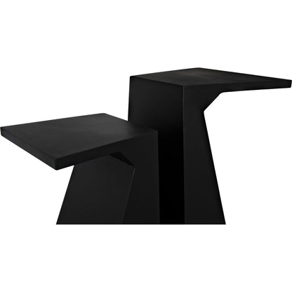Gaston Console Table by Noir in matte black. Made from industrial steel in a modern style.