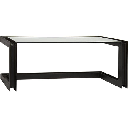 Structure Metal Desk by Noir in metal, glass. Made from metal, glass in a modern style.
