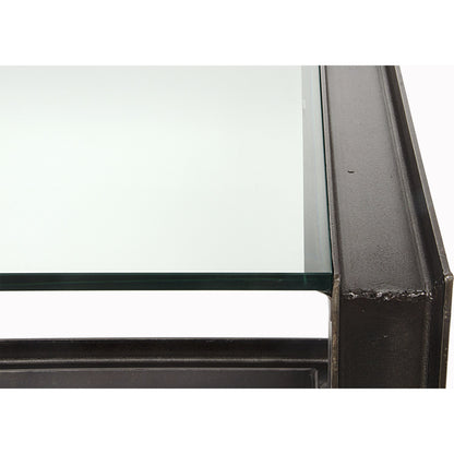 Structure Metal Desk by Noir in metal, glass. Made from metal, glass in a modern style.