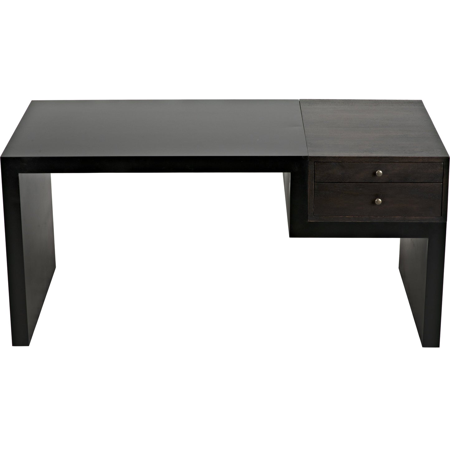 009 SR-888699 | Additional Silo | Alvaro Desk by Noir in black metal, ebony walnut. Made from metal, walnut in a modern style.