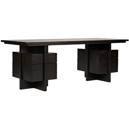 Bridge Desk by Noir in ebony walnut. Made from walnut in a eclectic & global style.