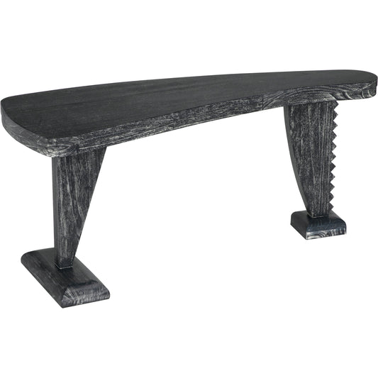 Zigmund Desk by Noir in cinder black. Made from mahogany in a modern style.