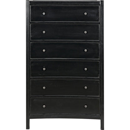 Hampton Tall Boy by Noir. Made from mahogany in a transitional style.